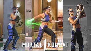 Mortal kombat 1 - Janet Cage ALL Powers, Throws, Intro & Victory Poses