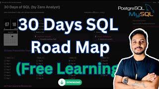 30 Days of SQL Roadmap: FREE Daily Tasks,  SQL Projects & Resources ! Data Analyst | Data Engineer