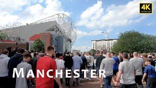Manchester walk - Old Trafford with United fans start by tram from Exchange Square then walking
