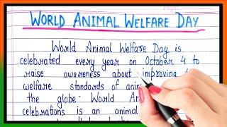 Essay on World Animal Welfare Day in english | World Animal Welfare Day par essay English mein