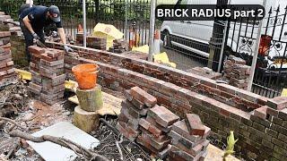 Huge Radius brick Wall Repair - Part - 2 #bricklaying #construction #youtube #work #yt