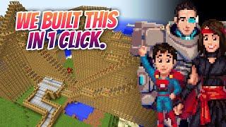 We Make a Gigantic Minecraft Rollercoaster in ONE CLICK