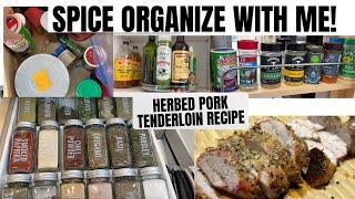 NEW!  SPICE ORGANIZE WITH ME!  HERBED PORK TENDERLOIN RECIPE // JESSICA MILLER NASHVILLE