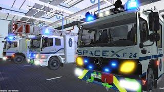 Emergency Call 112 - SpaceX Firefighters Responding! 4K
