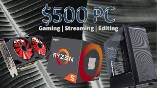 $500 Budget Gaming PC Build | Ryzen 5 1600 AF + RX 570