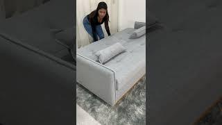 Sofá Cama Ipanema Baú larg. 2.05m Linho Cinza 2275