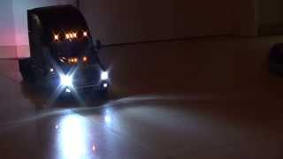 D-Edition TV der 1st Licht & Sound Test mit Baier Soundmodul im Tamiya Freightliner Cascadia