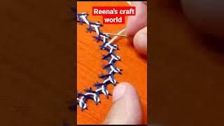 #diy #hand embroidery tutorial #easy round Kutch work #art #trendingshorts