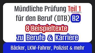 8 spannende Berufsthemen: Arbeitgeber, Arbeitsumfeld, Vorbilder & mehr! DTB B2 Beruf Teil 1