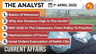 Daily Newspaper Analysis 1st Apr 2025  | The Hindu Analysis | Indian Express Analysis | The Analyst