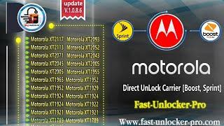 Direct Unlock all Motorola sprint XT2117-4 by Fast Unlocker Pro