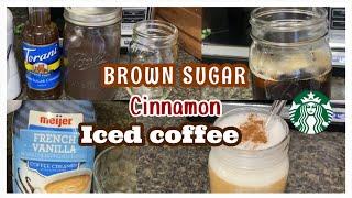 AT HOME BROWN SUGAR CINNAMON ICED COFFEE! // STARBUCKS ICED BROWN SUGAR SHAKEN ESPRESSO DUPE!