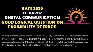 GATE 2020 EC PAPER Question on Digital COMMUNICATION