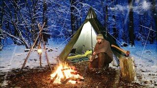 Winter Snow Camping - Hot Tent Overnighter with Spit-Roast Beef