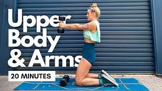 20-MINUTE UPPER BODY & ARMS WORKOUT (using dumbbells).. Ashley Freeman