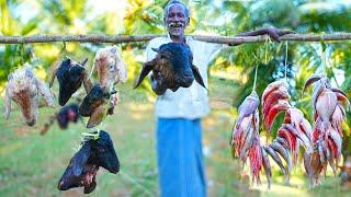 VILLAGE FAMOUS GOAT HEAD and FISH FRY RECIPE | Delicious Mutton Head Curry