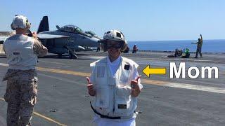 I Flew My Parents Onto a U.S. Navy Aircraft Carrier