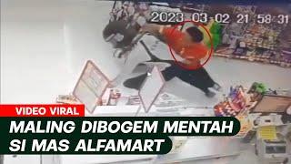 DUEL MAUT MALING VS MAS ALFAMART! Begini Kondisi Maling Usai Diberi Bogem