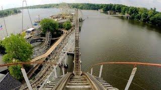 Hoosier Hurricane front seat on-ride HD POV @60fps Indiana Beach