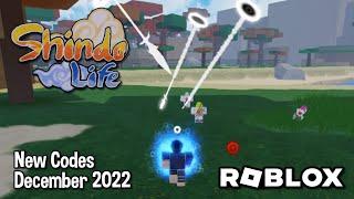 Roblox Shindo Life New Codes December 2022