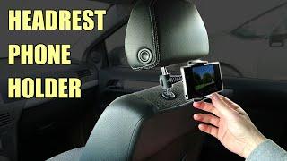 Car Back Seat Phone Holder - Headrest Mount for iPhone and Android