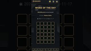 Meme Coins || Word of the day binance || Binance Crypto WODL