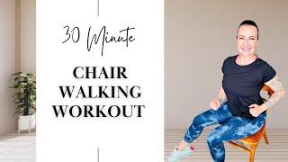 CHAIR CARDIO WALKING: Low Impact Full body Workout For Toning, 30 Min Chair Workout For Weight Loss