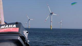Unterwegs im Offshore-Windpark Nordsee One