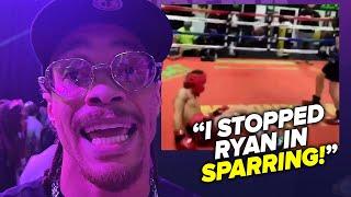 Blair Cobbs reacts to Ryan Garcia DROPPING HIM in sparring; Calls him out & Rolly!