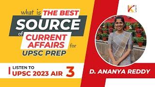 UPSC CSE AIR 3 Ananya Reddy Explains her Current Affairs Strategy -VK IAS Mentorship #currentaffairs