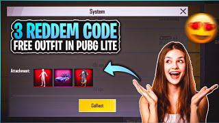 HOW TO GET FREE OUTFITS IN PUBG MOBILE LITE 3 REDEEM CODES - GER NEW OUTFITS