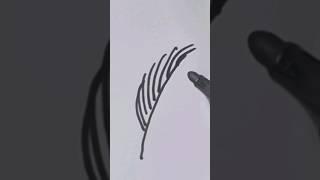 Draw Cute feather easy step by step together How to draw easy Coloring painting #cuteart #draweasy