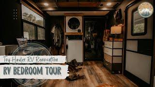 RV Reno - Toy Hauler Garage Bedroom Tour!