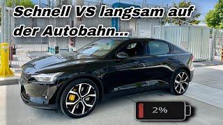 Schnell VS langsam nach München im Polestar 2 mit 408 PS! Der ultimative Range Test ️️️