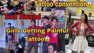 GIRLS GETTING PAINFUL TATTOO || FULL LEG SLEEVE TATTOO GIRL || SONI RIDES