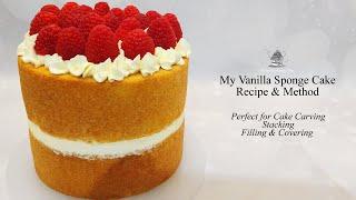 My Vanilla Sponge Cake Recipe perfect for Cake Carving