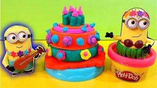 How to make Playdoh cake MsDisneyReviews Despicable me Minnions collection