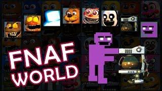 FNAF World 1.2 - Unlock ALL CHARACTERs | Secret Mini Games