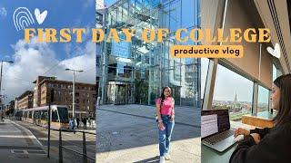 First Day of College at NCI | Grocery + Cooking *vlog* ️ | International Student | College life