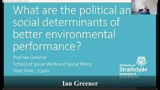 Ian Greener: Social Work & Social Policy Seminar Series 2021