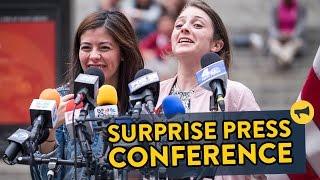 Surprise Press Conference Prank