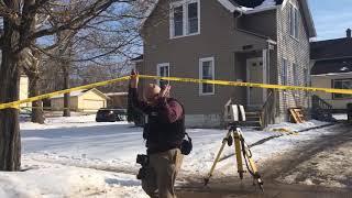 Kalamazoo Department of Public Safety investigate a crime scene