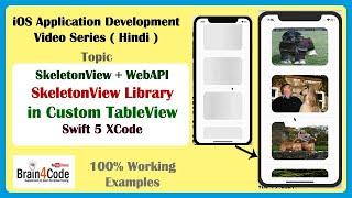 SkeletonView in Custom TableView (Data From WebAPI) Using Swift 5 XCode | Hindi | Skeleton Loading