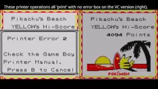 Pokémon Red/Blue/Yellow: Virtual Console differences compilation