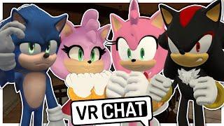 Movie Sonic and Movie Amy Meet Simp Shadow and Amy Rose In VRCHAT!!