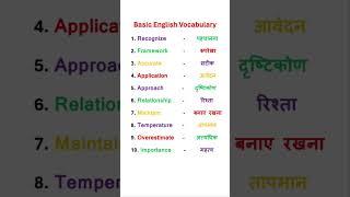 Basic English Vocabulary (Part-109) #vocabulary #grammar #english