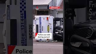 Police car rolls during dramatic chance in Newcastle