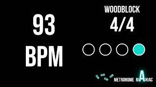 Metronome 93 BPM 4/4 - Woodblock