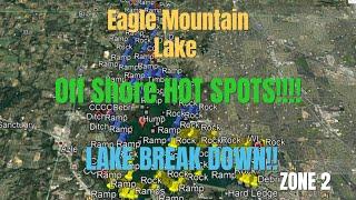 Eagle Mountain Lake OFF SHORE Hot Spots!!! Zone 2.