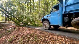 Tatra 148| Nečakané - Konár v ceste | Pilčík nemá pílu | Unexpected tree branch blocking the road